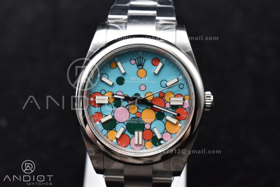 Oyster Perpetual 124300 41mm DIWF 1:1 Best Edition 904L Steel Celebration Dial A3230