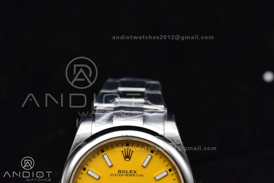 Oyster Perpetual 124300 41mm DIWF 1:1 Best Edition 904L Steel Yellow Dial A3230