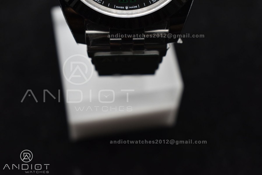 DateJust 41 126330 Wimbledon 904L SS ARF 1:1 Best Edition Gray Dial Green Roman On Jubilee Bracelet Vr3235