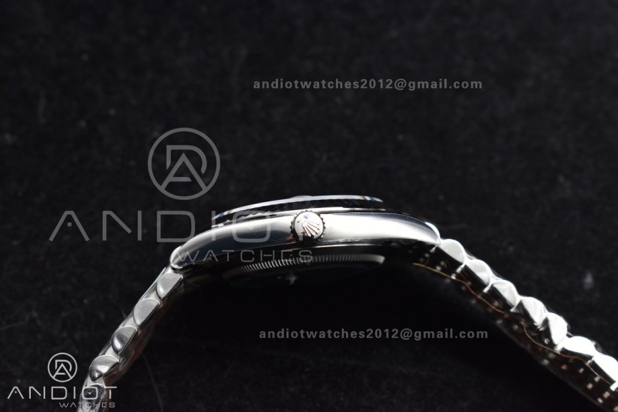 DateJust 41 126330 Wimbledon 904L SS ARF 1:1 Best Edition Gray Dial Green Roman On Jubilee Bracelet Vr3235
