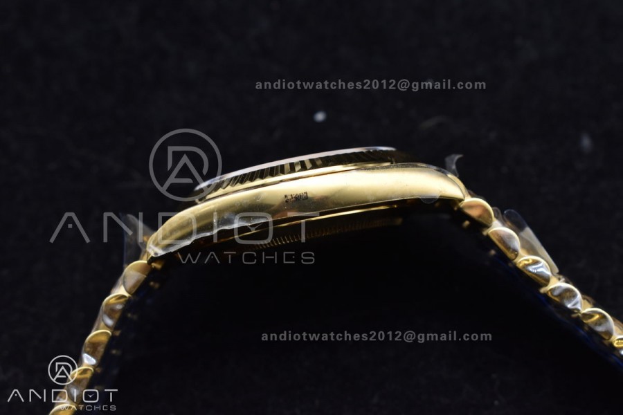 Day Date 40 YG 228238 ARF 1:1 Best Edition Gold Roman Dial On President Bracelet VR3255 (Gain Weight)