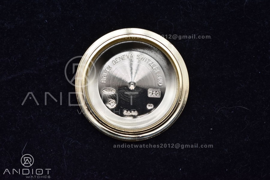 Day Date 40 YG 228238 ARF 1:1 Best Edition Black Crystal Dial On President Bracelet VR3255 (Gain Weight)