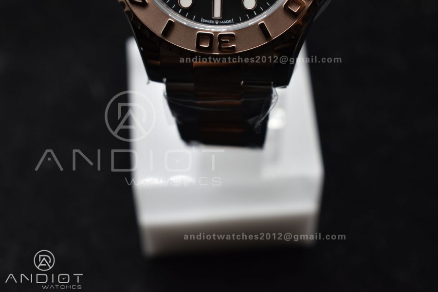 Yacht-Master RG 37mm 268621 CVSF 1:1 Best Edition Black Dial 316L SS Case and Bracelet A2824