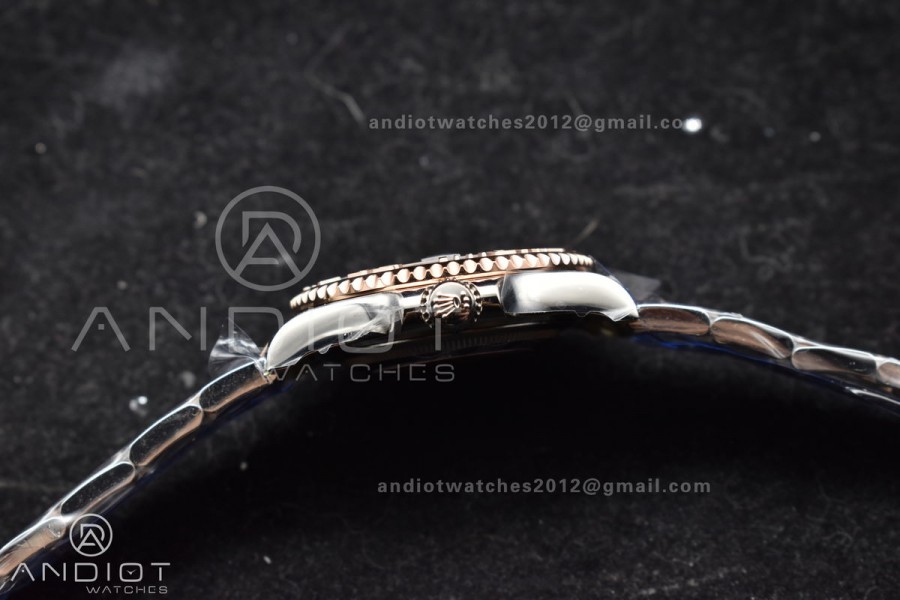 Yacht-Master RG 37mm 268621 CVSF 1:1 Best Edition Black Dial 316L SS Case and Bracelet A2824