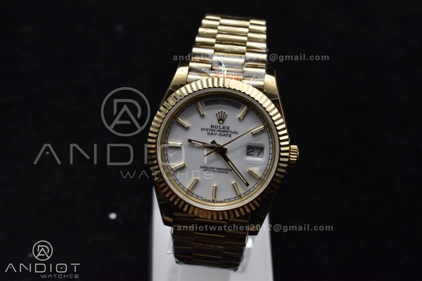 DayDate 40 YG GMF Tungsten Weighted 904L Steel Whi...