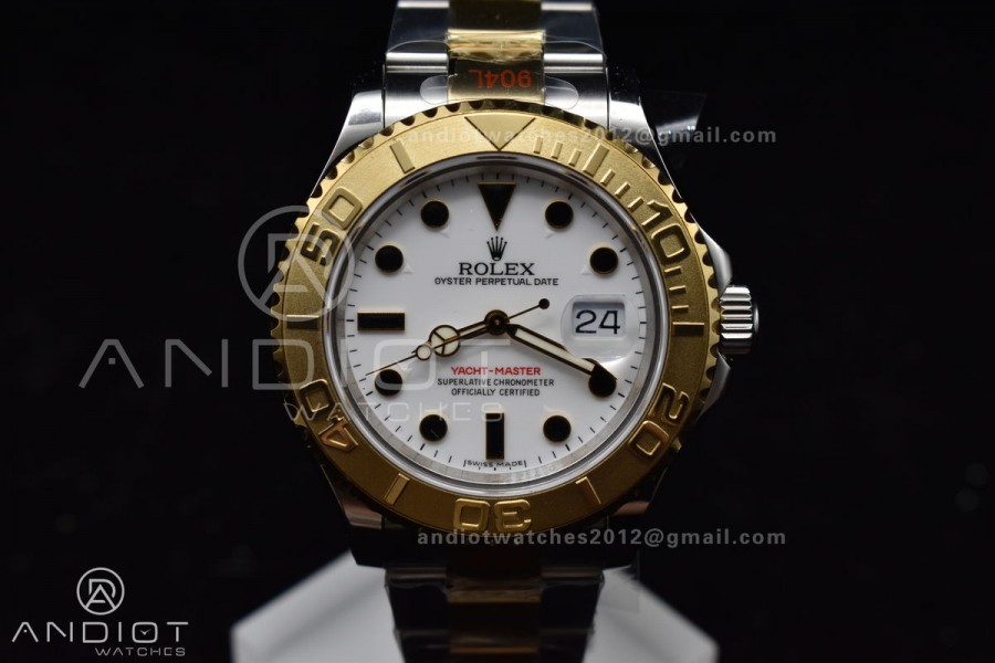 Yacht-Master 116623 YG Plated GMF Best Edition White Dial on SS/YG Bracelet SA3135
