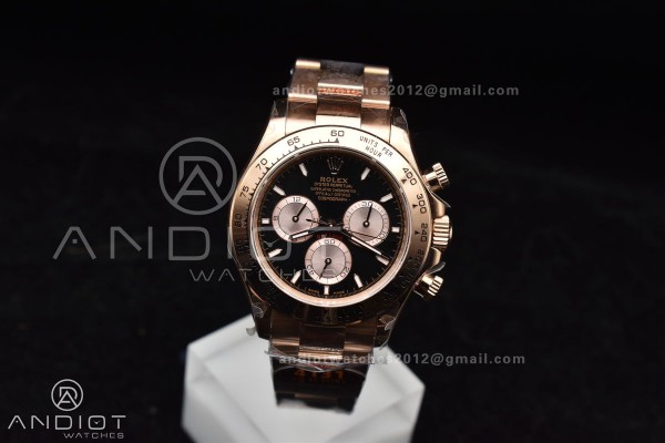 Daytona 116505 QF 1:1 Best Edition Black/RG Dial o...