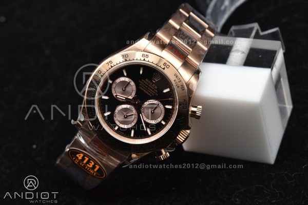 Daytona 116505 QF 1:1 Best Edition Black/RG Dial o...