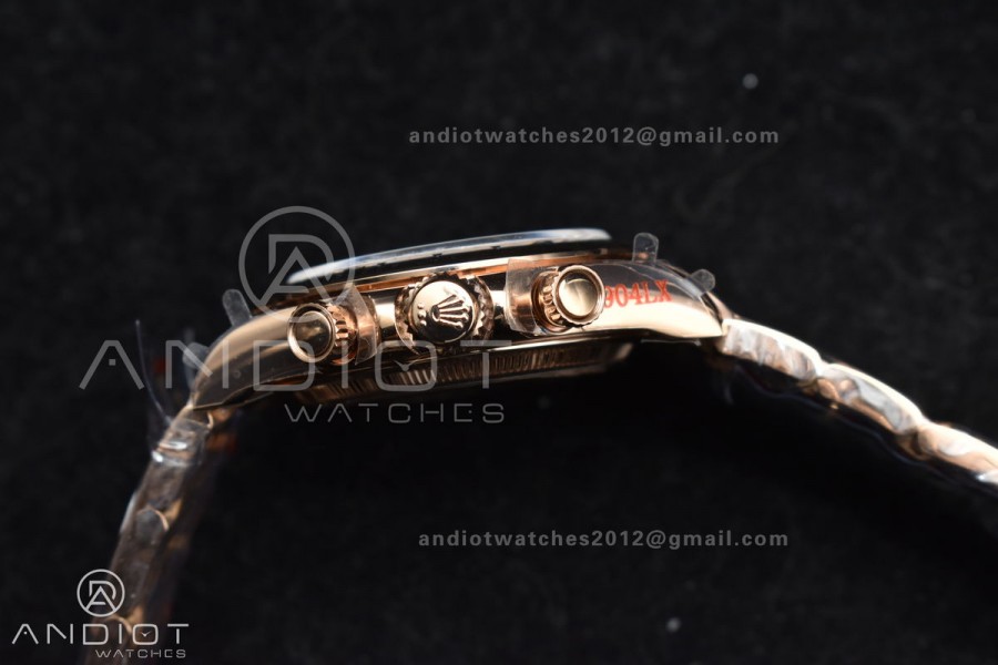 Daytona 116505 QF 1:1 Best Edition Black/RG Dial on RG Bracelet SH4130 V3 (Gain Weight)