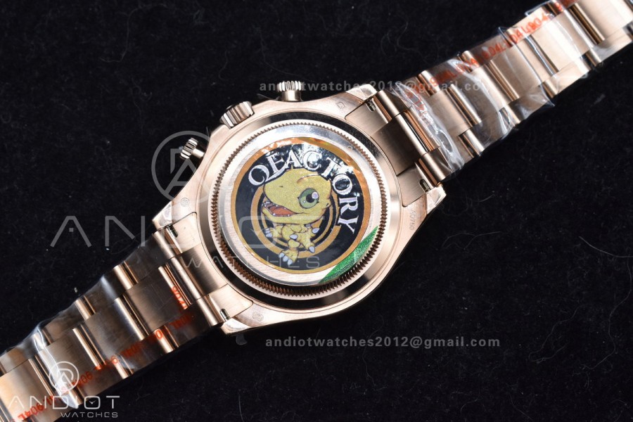 Daytona 116505 QF 1:1 Best Edition Black/RG Dial on RG Bracelet SH4130 V3 (Gain Weight)