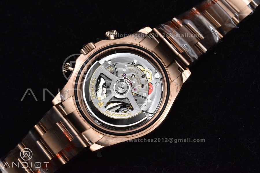 Daytona 116505 QF 1:1 Best Edition Black/RG Dial on RG Bracelet SH4130 V3 (Gain Weight)