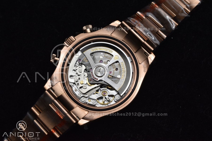 Daytona 116505 QF 1:1 Best Edition Black/RG Dial on RG Bracelet SH4130 V3 (Gain Weight)