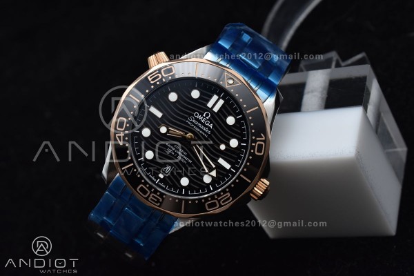 Seamaster Diver 300M SS/RG VSF 1:1 Best Edition Bl...