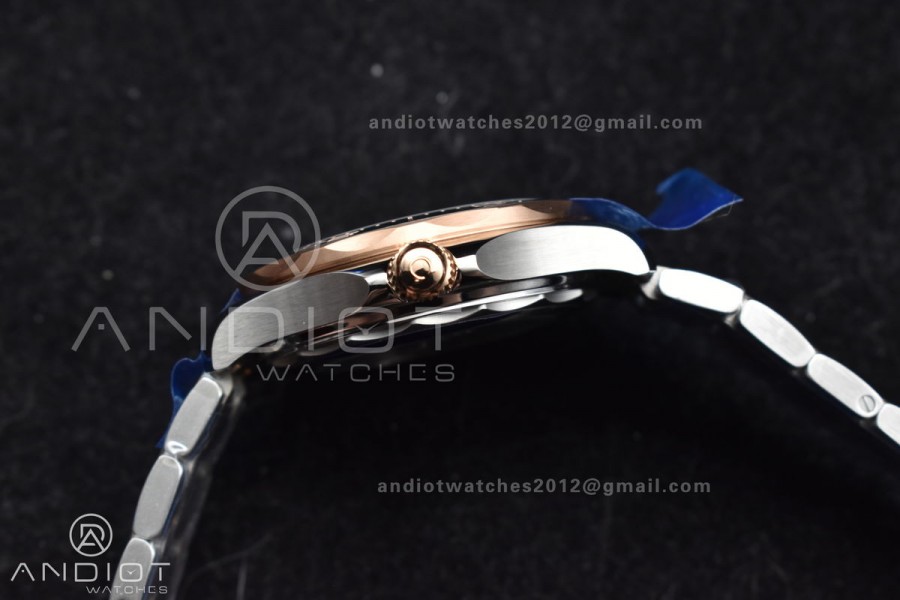 Seamaster Diver 300M SS/RG VSF 1:1 Best Edition Black Ceramic Black Dial on SS Bracelet A8800
