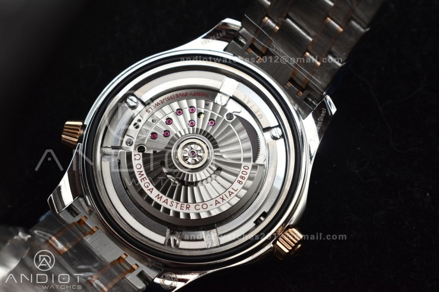 Seamaster Diver 300M SS/RG VSF 1:1 Best Edition Black Ceramic Black Dial on SS Bracelet A8800