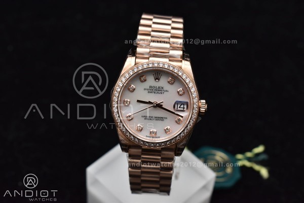 DateJust 31 Ladies 278275 GSF 316L Steel MOP Diamo...