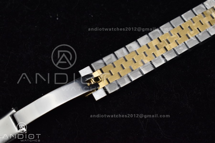 DateJust 31 Ladies 278271 GSF 316L Steel MOP Diamond Dial On YG President Bracelet