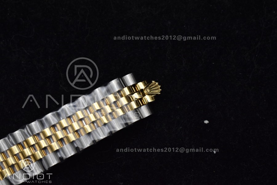 DateJust 31 Ladies 278271 GSF 316L Steel MOP Diamond Dial On YG President Bracelet