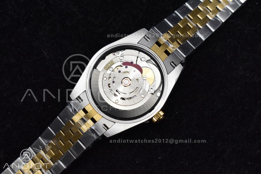 DateJust 31 Ladies 278273 GSF 316L Steel Gold Dial Stick Markers On YG President Bracelet