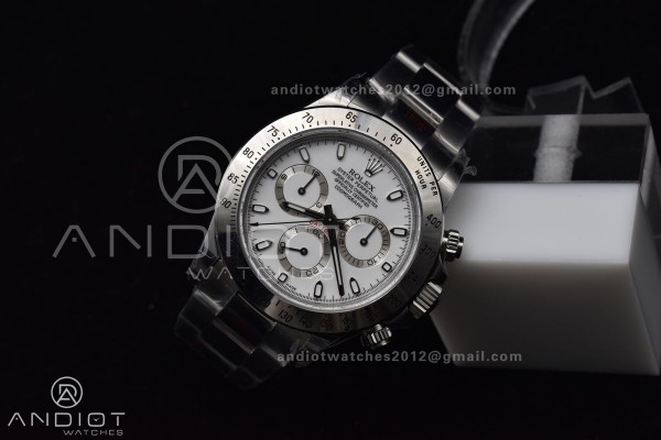 Daytona 116520 QF 1:1 Best Edition White Dial on S...