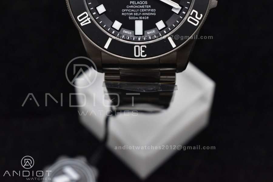 Black Pelagos ZF 1:1 Best Edition On Titanium Bracelet A2824 V5