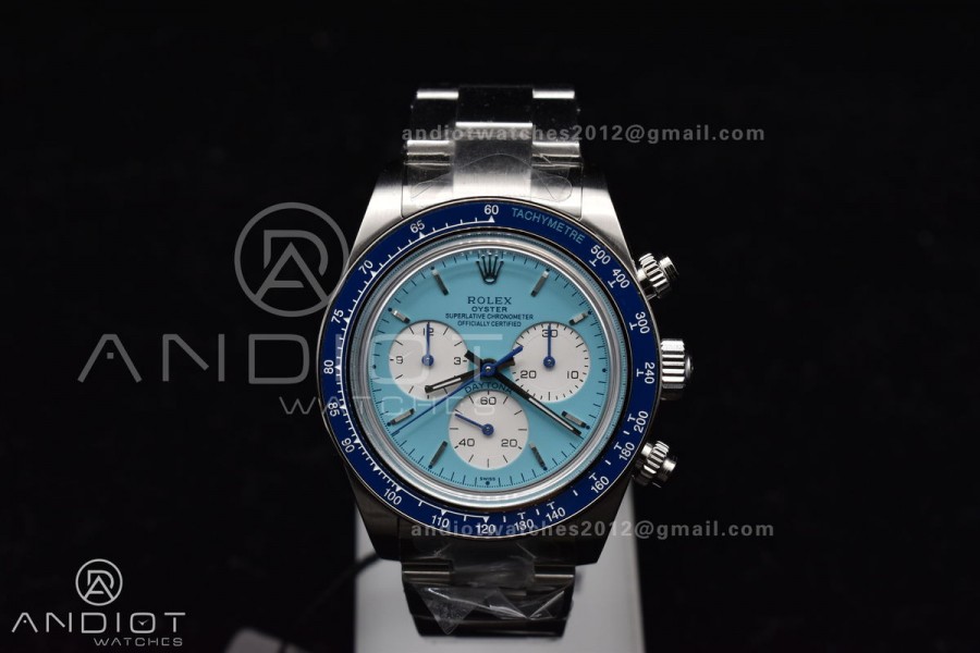 Daytona SS ADGF Paul Newman Best Customized Edition Tiffany/White Dial On SS Bracelet A4130