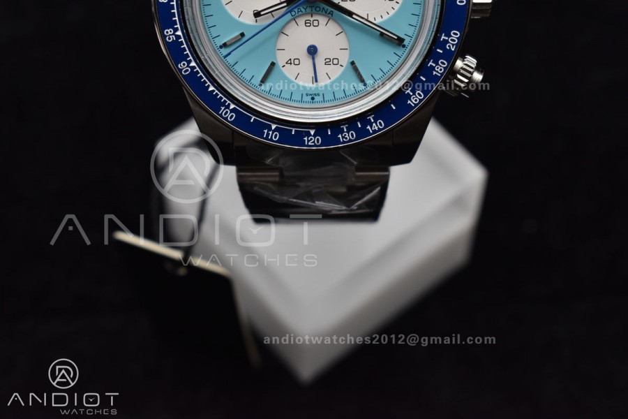 Daytona SS ADGF Paul Newman Best Customized Edition Tiffany/White Dial On SS Bracelet A4130