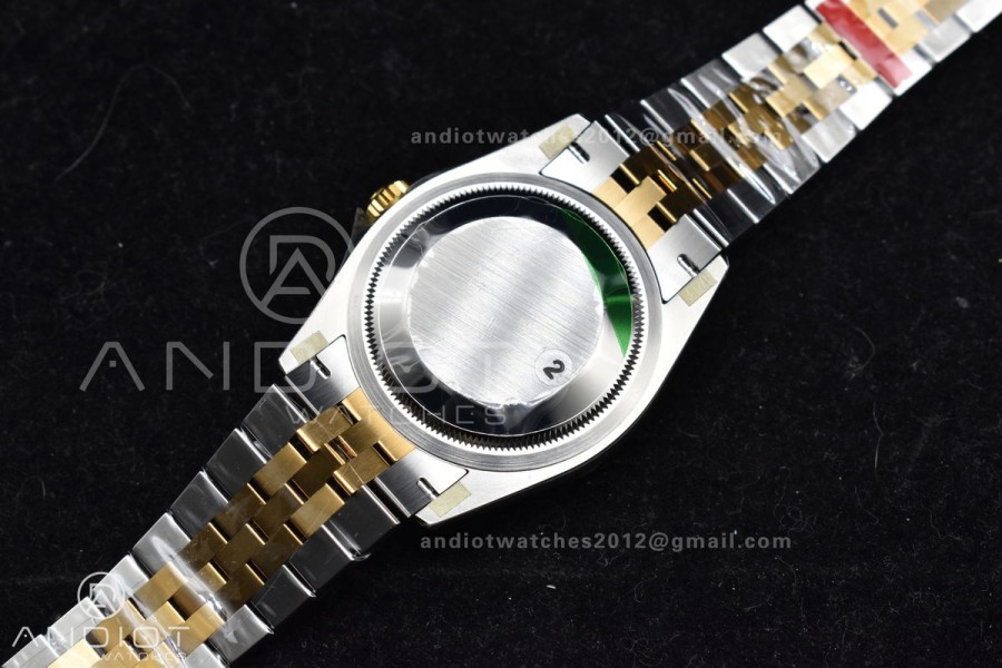 DateJust 36 SS 126283rbr VSF 1:1 Best Edition 904L Steel YG Textured Diamonds Dial on Jubilee Bracelet VS3235