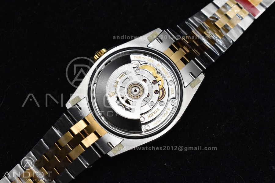 DateJust 36 SS 126283rbr VSF 1:1 Best Edition 904L Steel YG Textured Diamonds Dial on Jubilee Bracelet VS3235