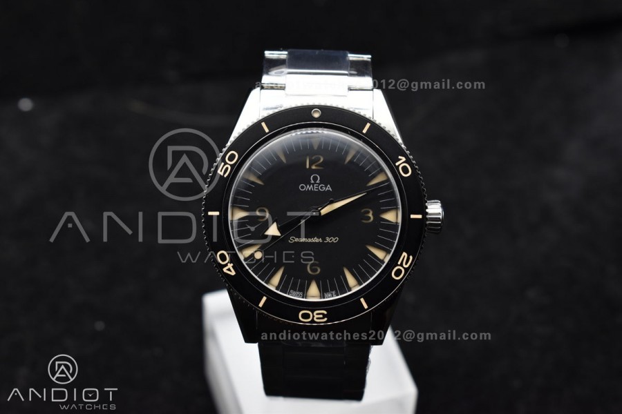 Seamaster 300 Heritage VSF 1:1 Best Edition Black Dial on SS Bracelet A8912 Super Clone
