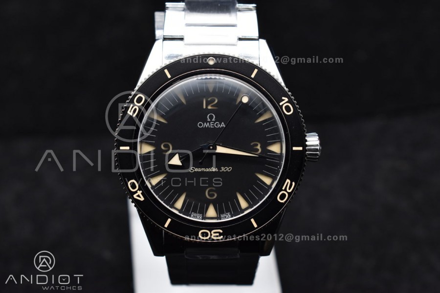 Seamaster 300 Heritage VSF 1:1 Best Edition Black Dial on SS Bracelet A8912 Super Clone