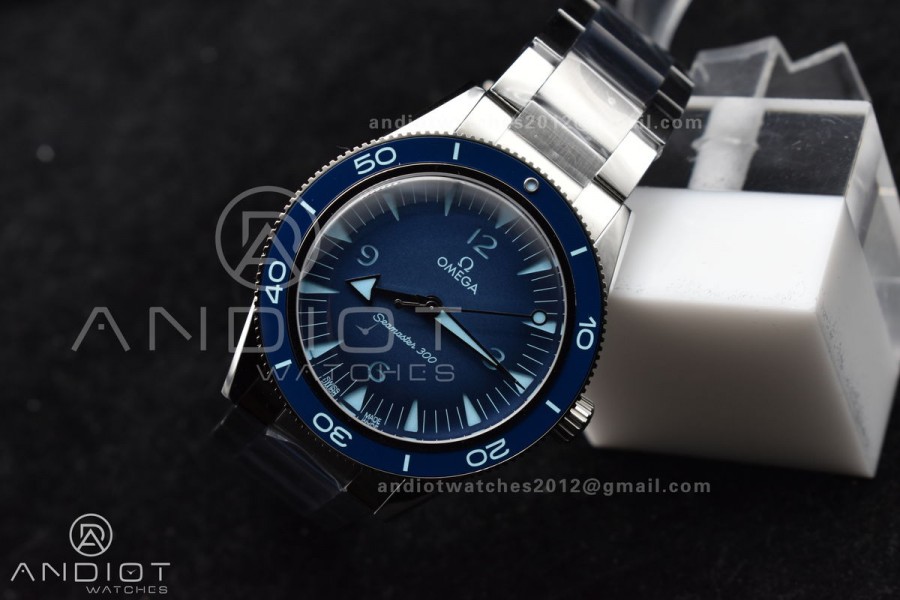 Seamaster 300 Heritage VSF 1:1 Best Edition Blue Dial on SS Bracelet A8912 Super Clone