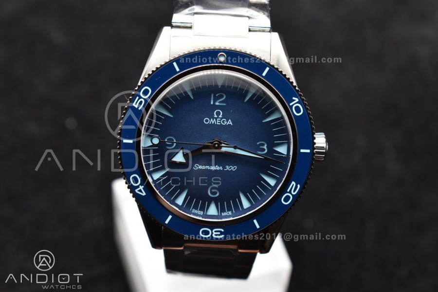 Seamaster 300 Heritage VSF 1:1 Best Edition Blue Dial on SS Bracelet A8912 Super Clone