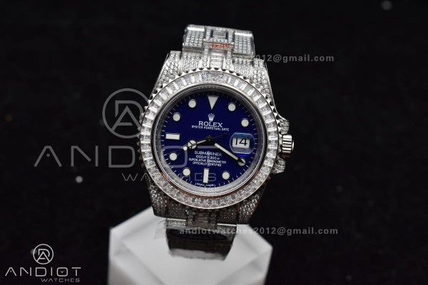 Submariner 40mm Full Diamonds SS AMGF Best Edition...