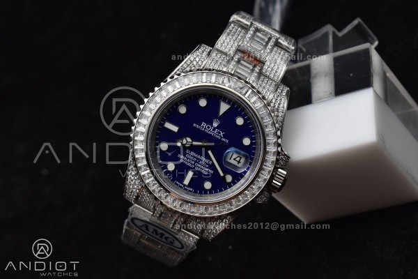 Submariner 40mm Full Diamonds SS AMGF Best Edition...