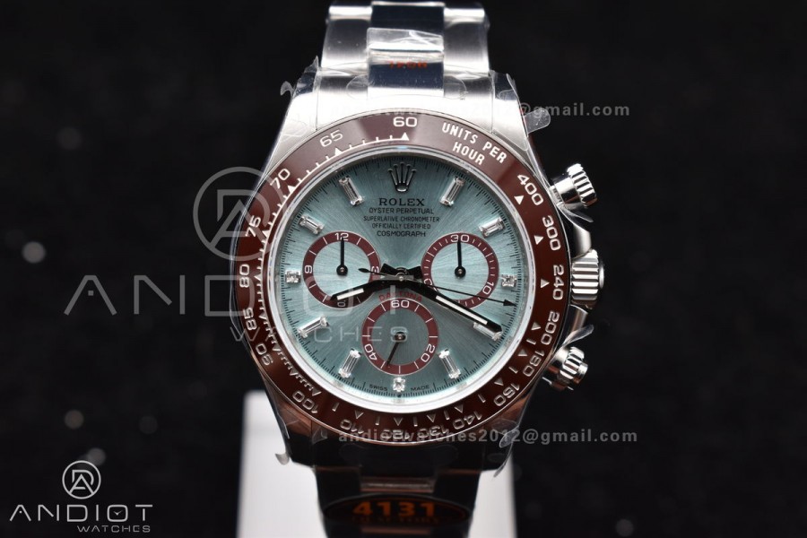 Daytona 126506 QF 1:1 Best Edition Ice Blue Dial Crystal Marker on SS/YG Braclet SH4131 V5