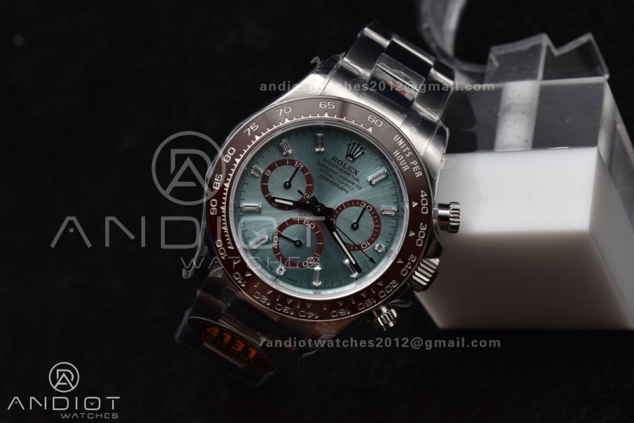 Daytona 126506 QF 1:1 Best Edition Ice Blue Dial Crystal Marker on SS/YG Braclet SH4131 V5
