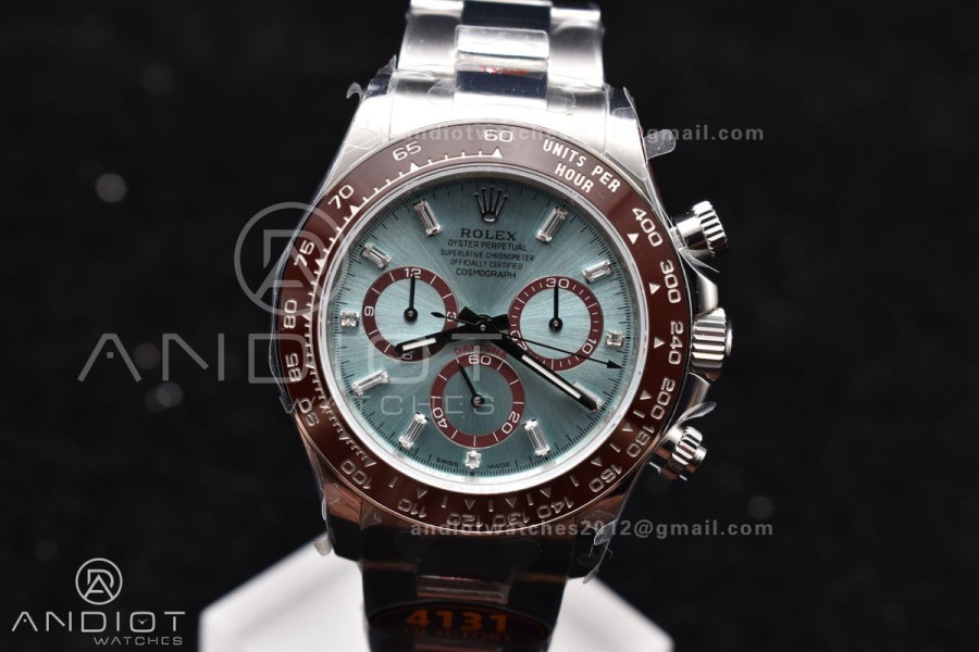 Daytona 126506 QF 1:1 Best Edition Ice Blue Dial Crystal Marker on SS/YG Braclet SH4131 V5