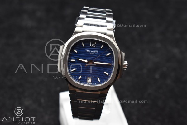 Nautilus 7118 3KF 1:1 Best Edition Blue Textured D...