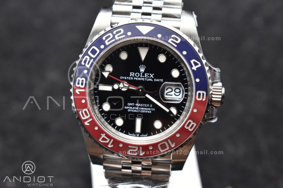 GMT-Master II 126710 BLRO Blue/Red Ceramic Clean Factory Best Edition On Jubilee Bracelet DD3285 CHS V3 With Newest UV Bezel