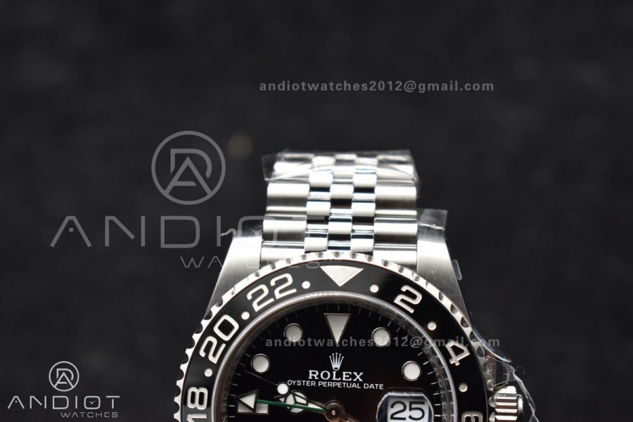 GMT-Master II 126710 GRNR Black/Gray Ceramic 904L Steel Clean 1:1 Best Edition on Jubilee Strap DD3285