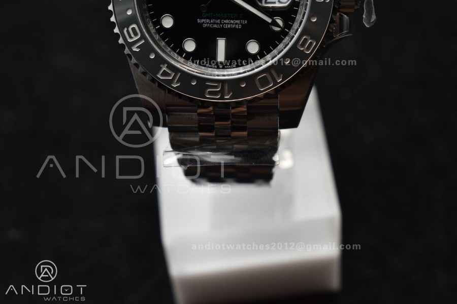 GMT-Master II 126710 GRNR Black/Gray Ceramic 904L Steel Clean 1:1 Best Edition on Jubilee Strap DD3285