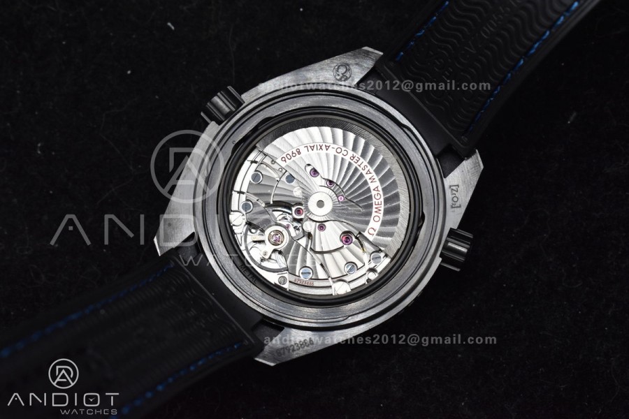 Planet Ocean 45.5mm Deep Black Blue Real Ceramic VSF 1:1 Best Edition on Black Nylon Strap A8906 Super Clone