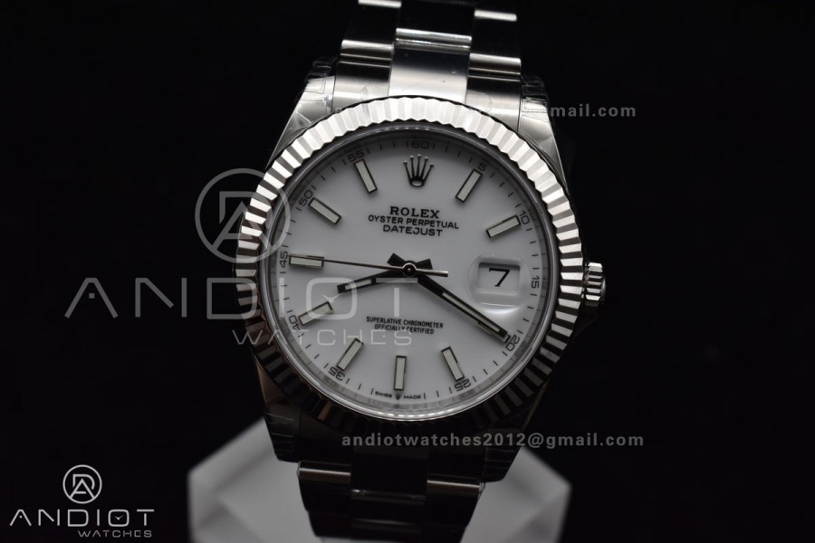DateJust 41 126334 904L SS VSF 1:1 Best Edition White Dial On Oyster Bracelet VS3235