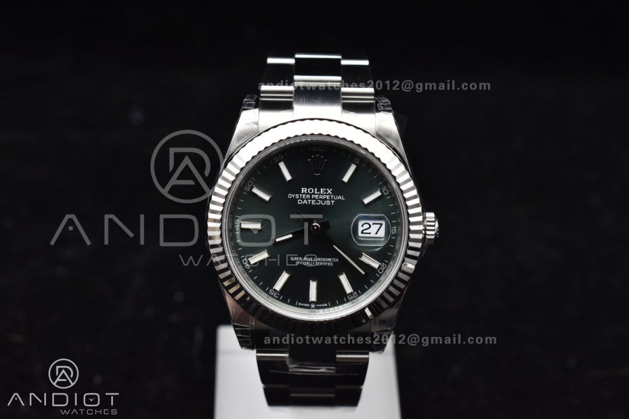 DateJust 41 126334 904L SS VSF 1:1 Best Edition Green Dial On Oyster Bracelet VS3235