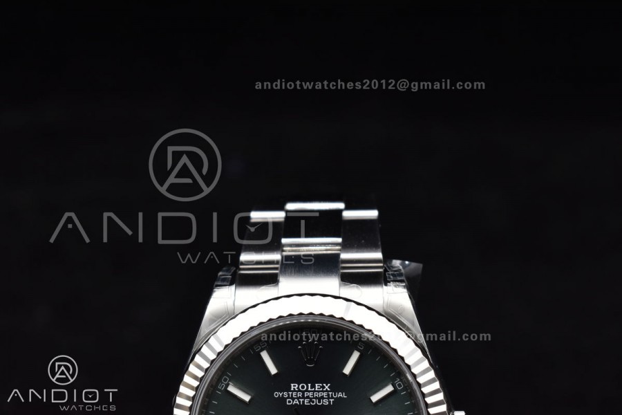 DateJust 41 126334 904L SS VSF 1:1 Best Edition Green Dial On Oyster Bracelet VS3235