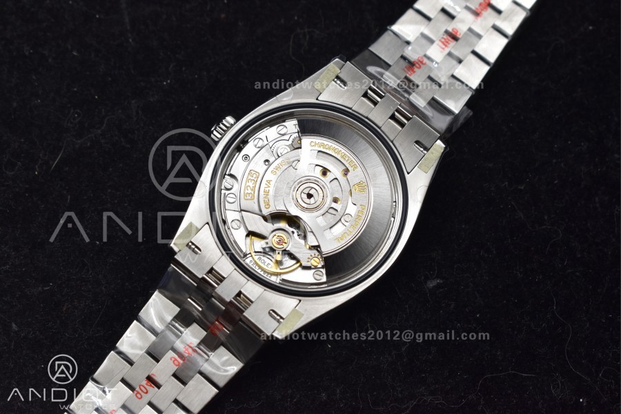 DateJust 36 126234 Clean 1:1 Best Edition 904L Steel Gray Dial Green Roman Markers on Jubilee Bracelet VR3235