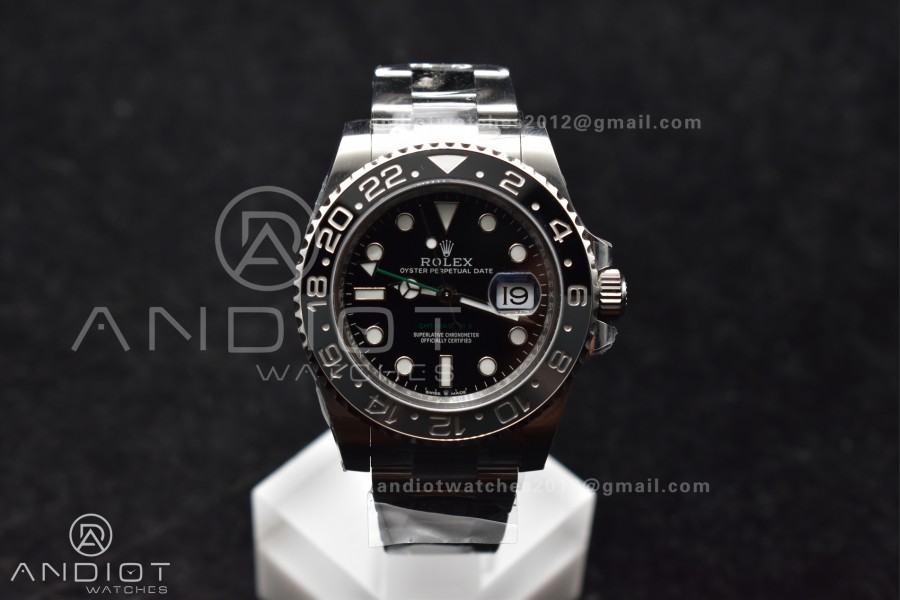 GMT-Master II 126710 GRNR Black/Gray Ceramic 904L Steel Clean 1:1 Best Edition on Oyster Strap DD3285