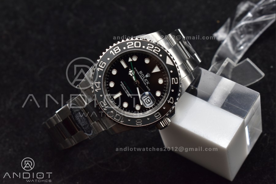 GMT-Master II 126710 GRNR Black/Gray Ceramic 904L Steel Clean 1:1 Best Edition on Oyster Strap DD3285
