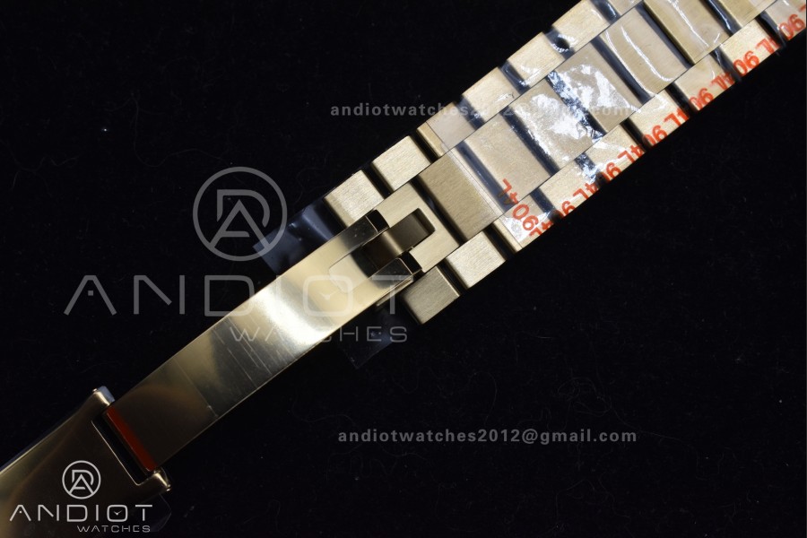 DayDate 40 YG QF Best Edition 904L Steel Green/Black Dial on President Bracelet A2836 V4 (Gain Weight)